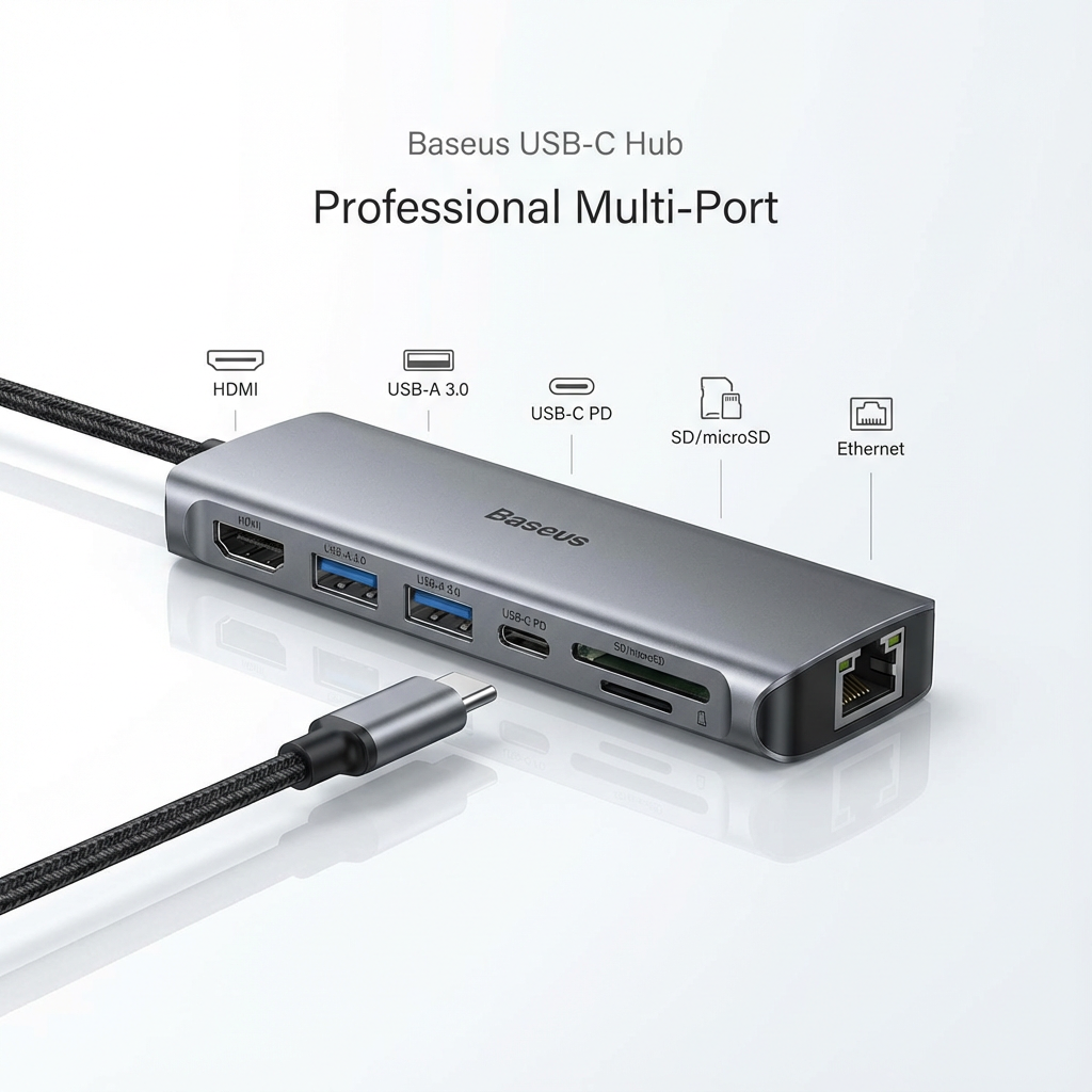 بيسوس هاب USB-C متعدد المنافذ
