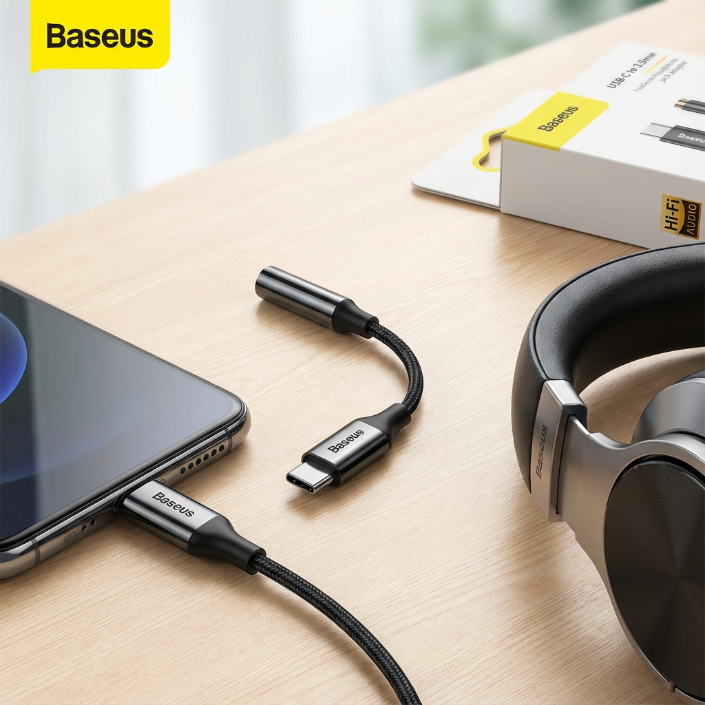 بيسوس محول USB-C إلى 3.5mm