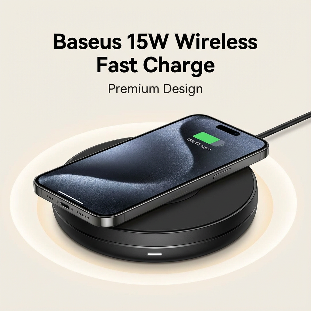 بيسوس شاحن لاسلكي 15W