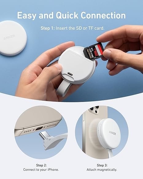 Anker Portable Magnetic SD & TF Card Reader 3-in-1